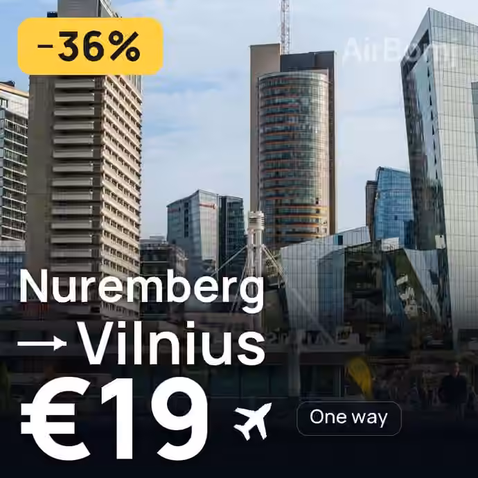 Nuremberg → Vilnius for €19