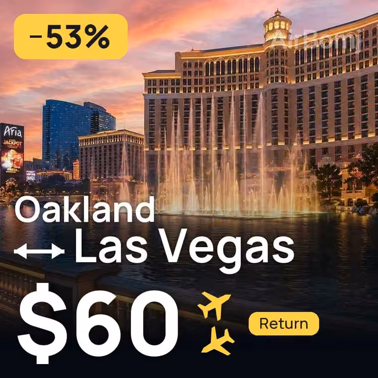 Oakland → Las Vegas for $60