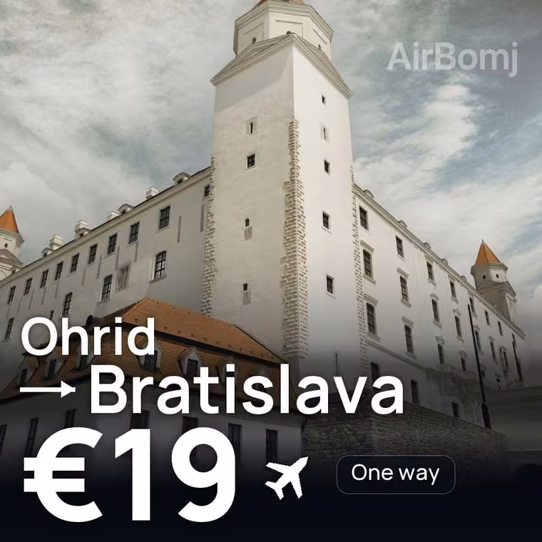 Ohrid → Bratislava for €19