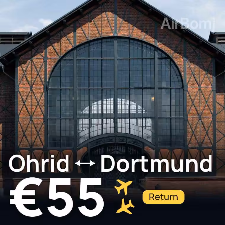 Ohrid → Dortmund for €55