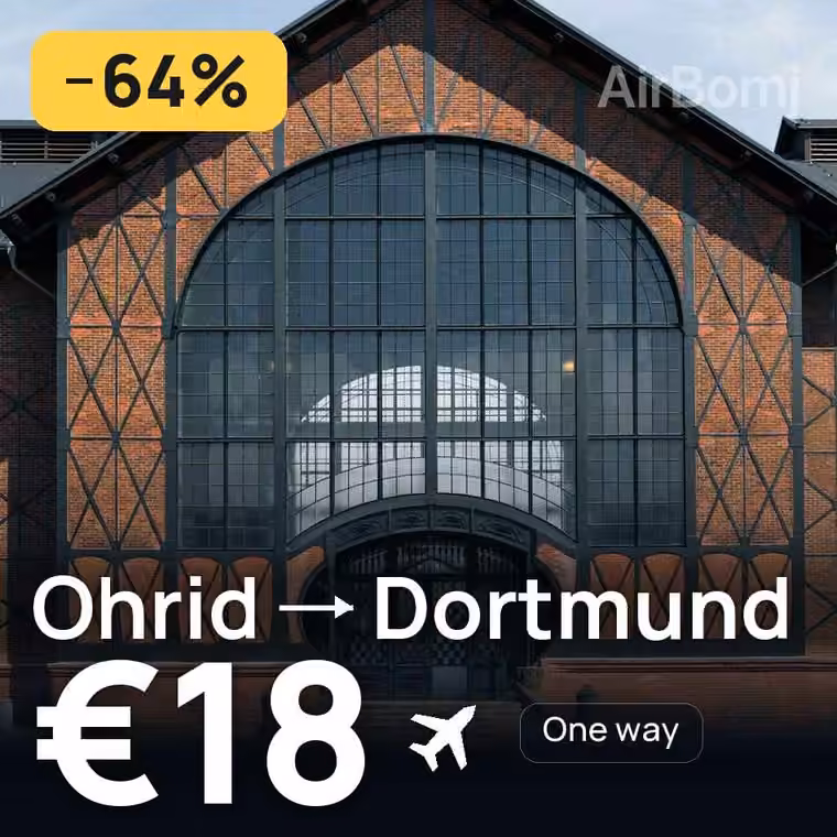 Ohrid → Dortmund for €18
