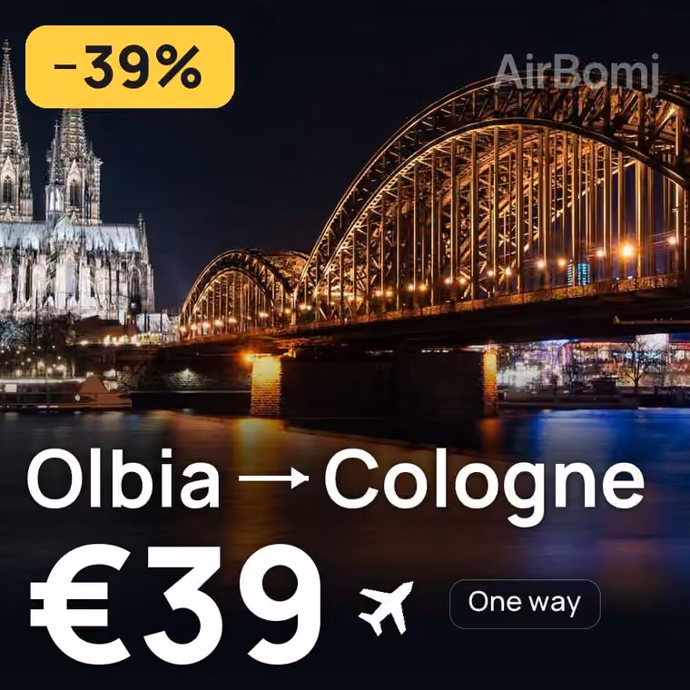 Olbia → Cologne for €39
