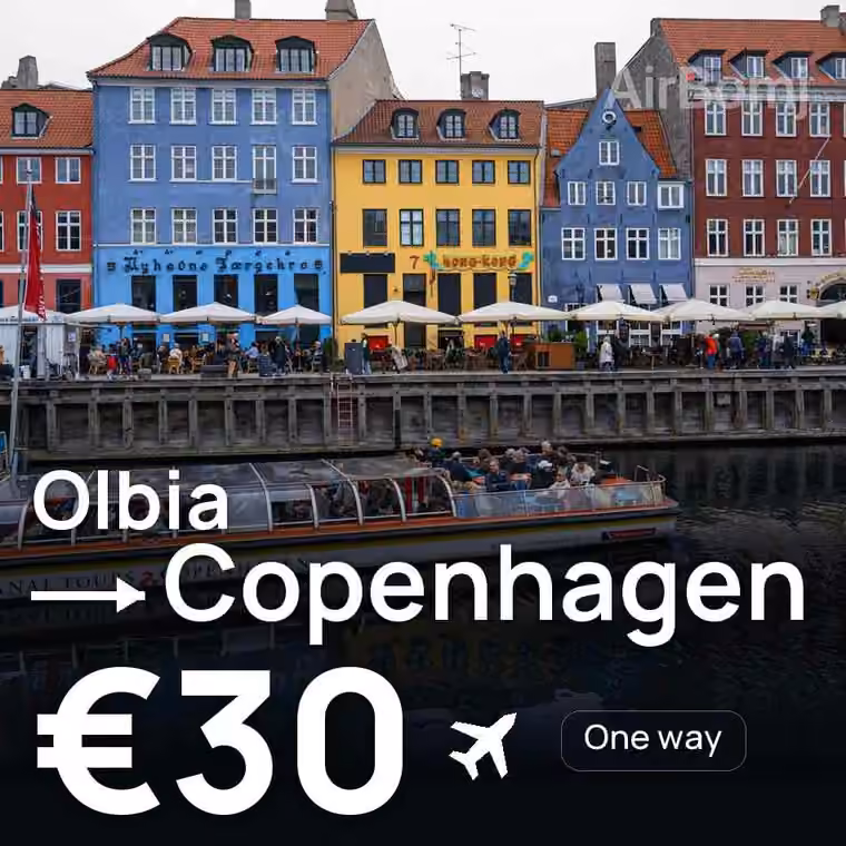Olbia → Copenhagen for €30
