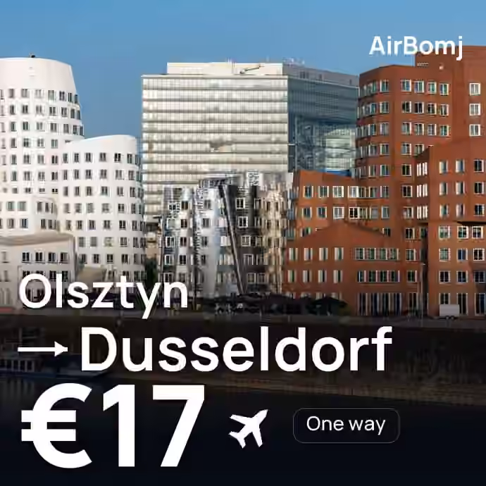 Olsztyn → Dusseldorf for €17