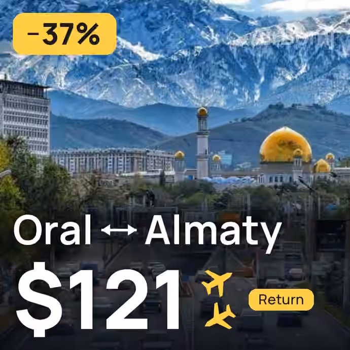 Oral → Almaty for $121