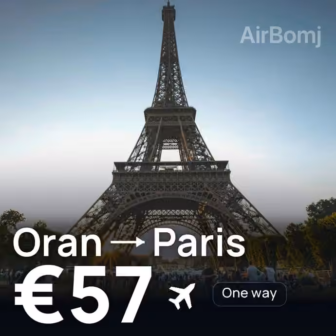 Oran → Paris for €57