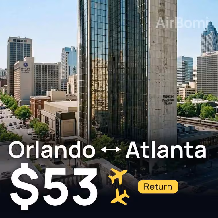 Orlando → Atlanta for $53