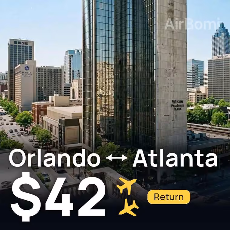Orlando → Atlanta for $42
