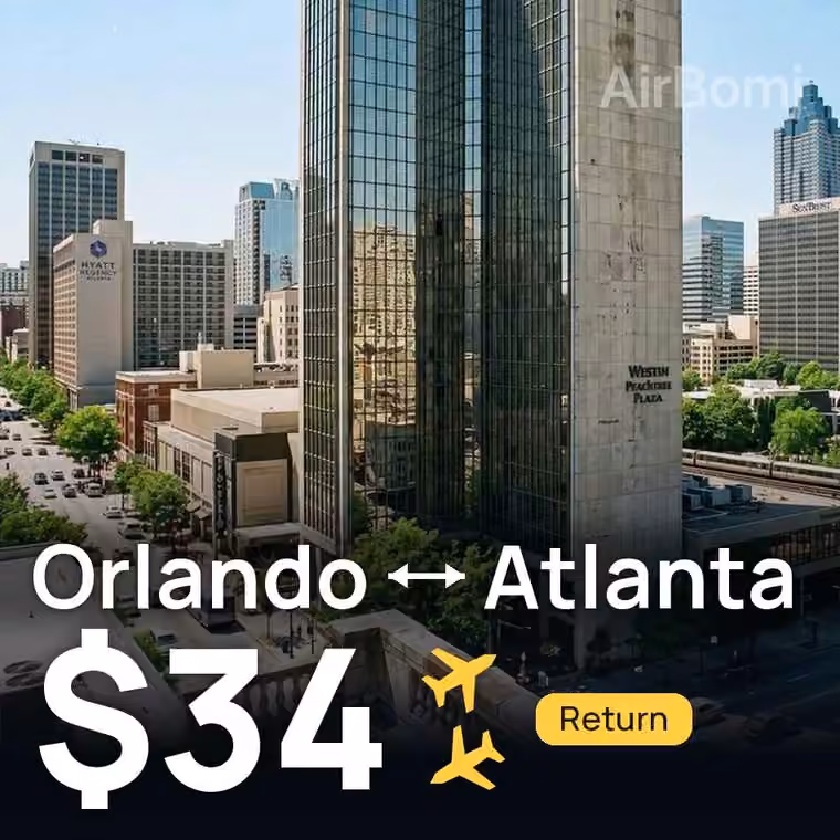 Orlando → Atlanta for $34