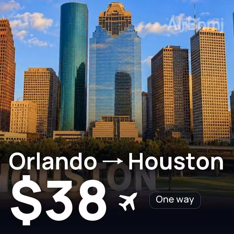 Orlando → Houston for $38