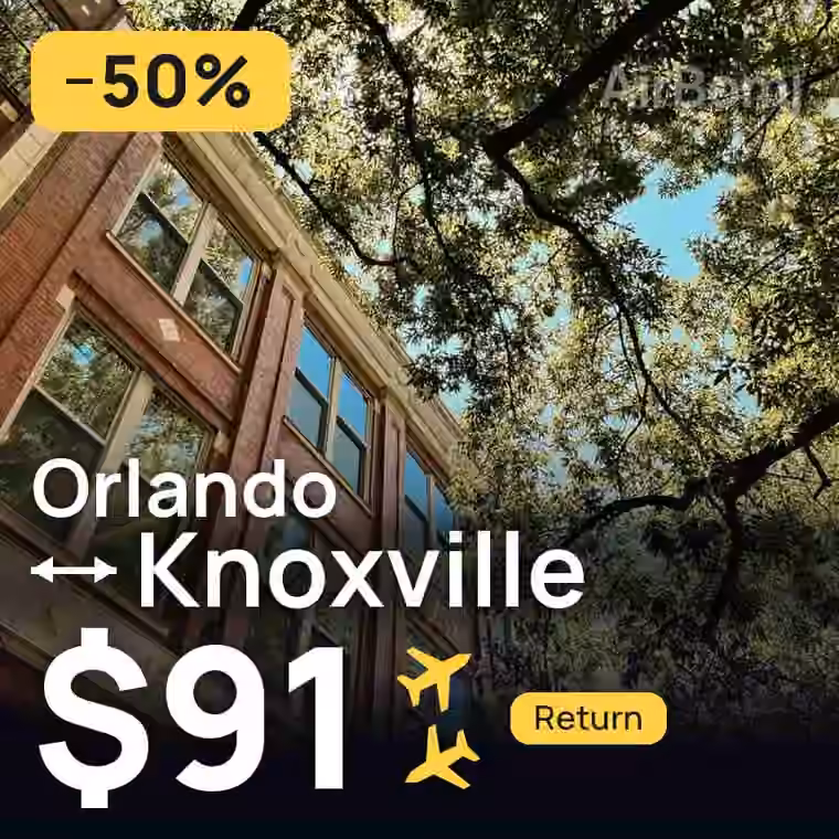 Orlando → Knoxville for $91