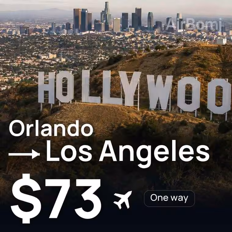 Orlando → Los Angeles for $73