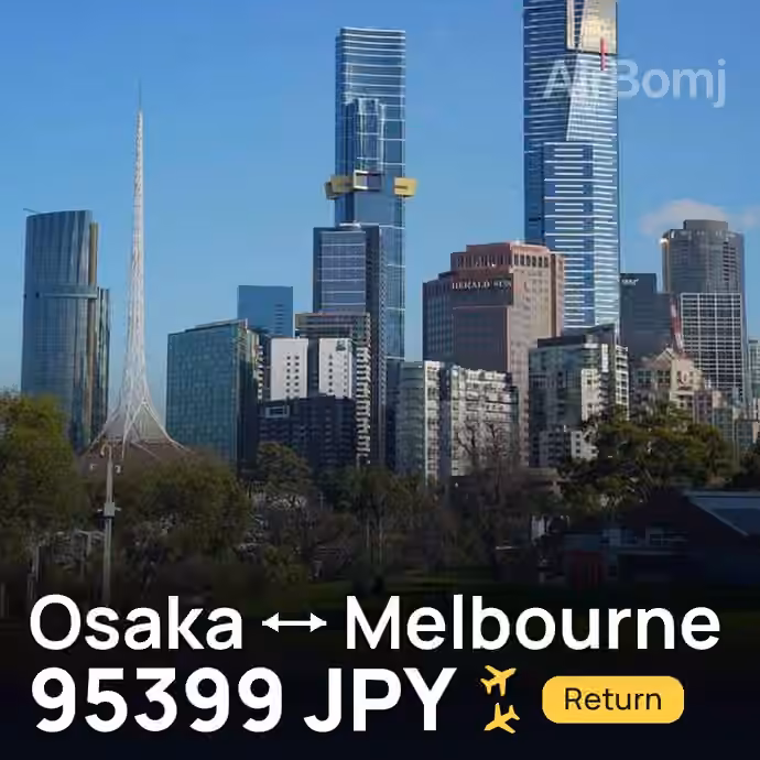 Osaka → Melbourne for 95399 JPY