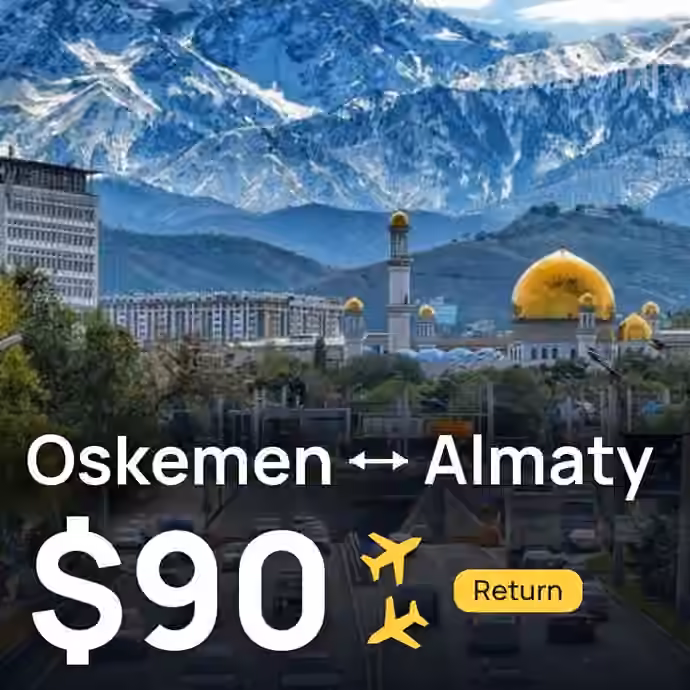 Oskemen → Almaty for $90