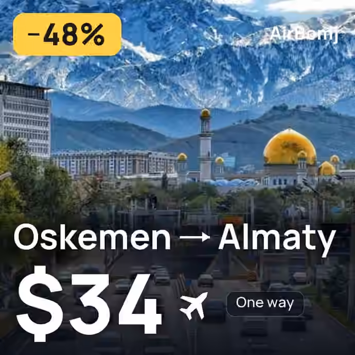 Oskemen → Almaty for $34