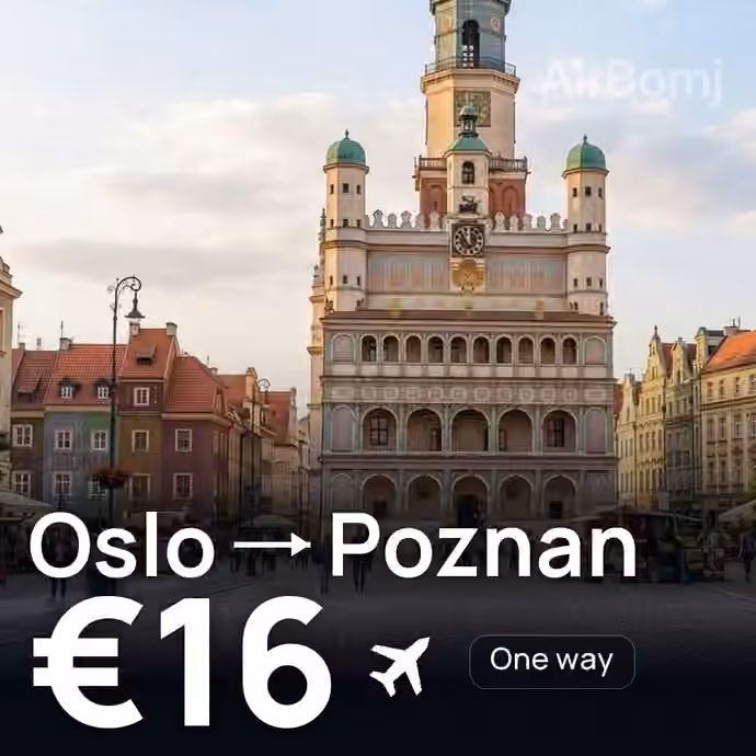 Oslo → Poznan for €16