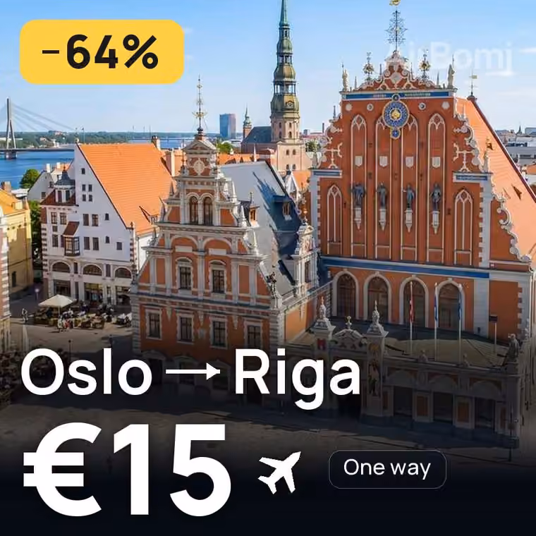 Oslo → Riga for €15