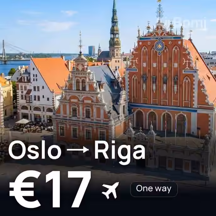Oslo → Riga for €17