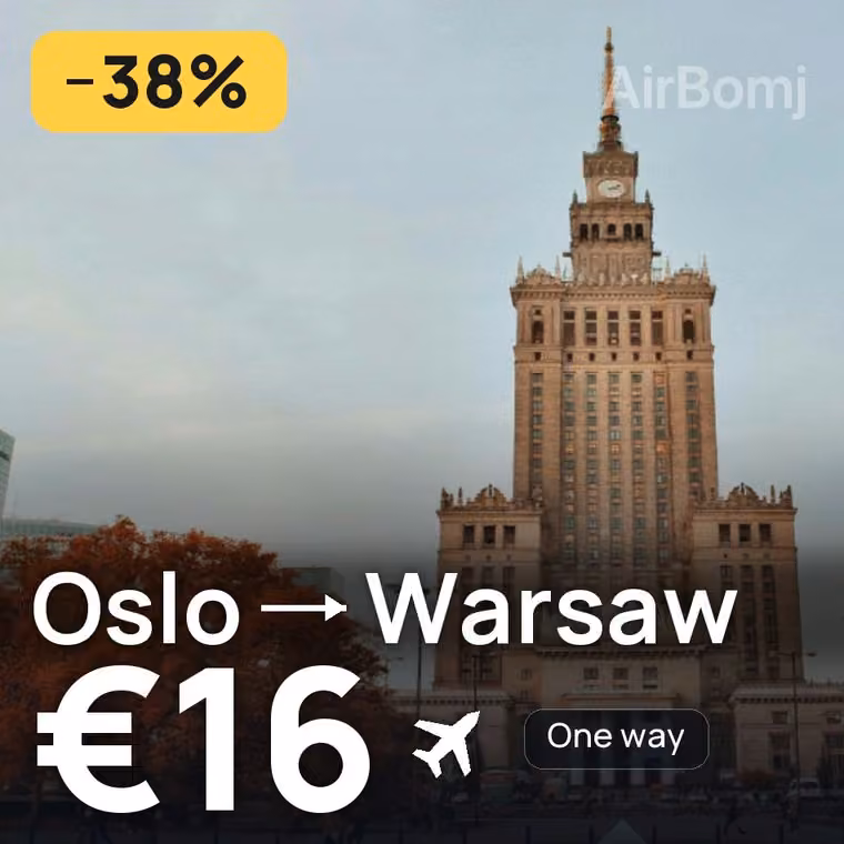 Oslo → Warsaw for €16