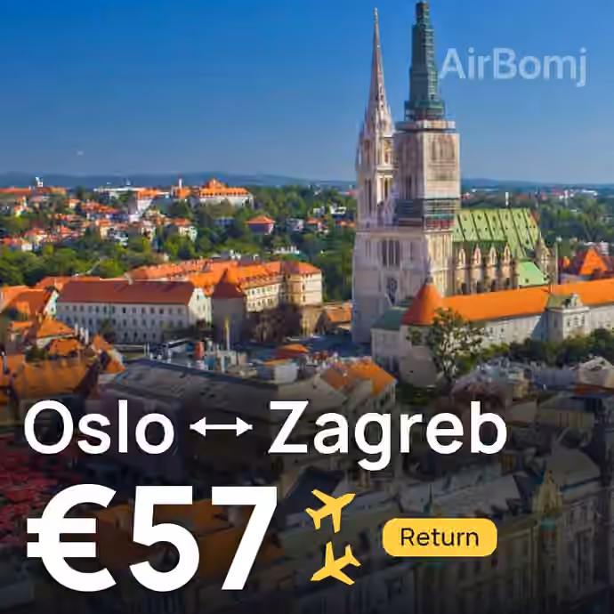 Oslo → Zagreb for €57
