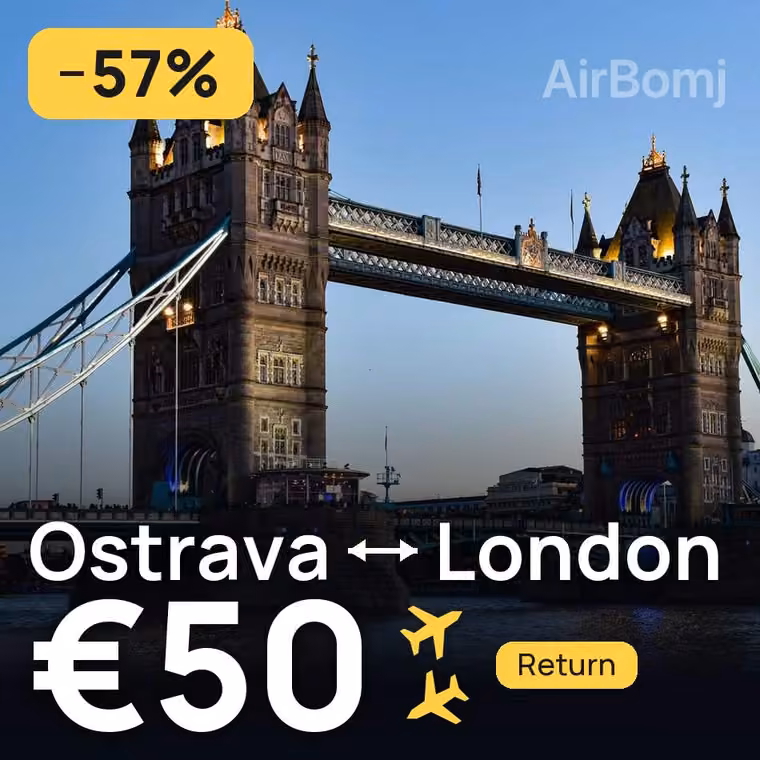 Ostrava → London for €50