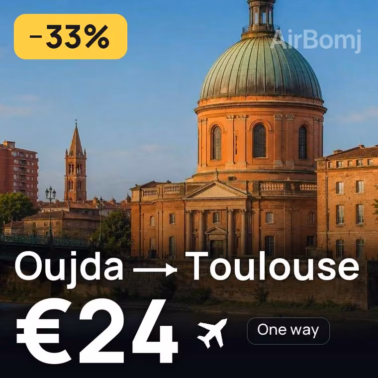 Oujda → Toulouse for €24