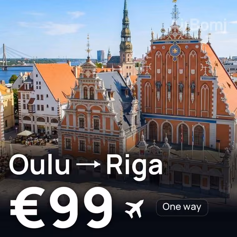 Oulu → Riga for €99