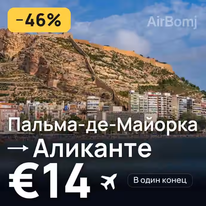 Пальма-де-Майорка → Аликанте за €14