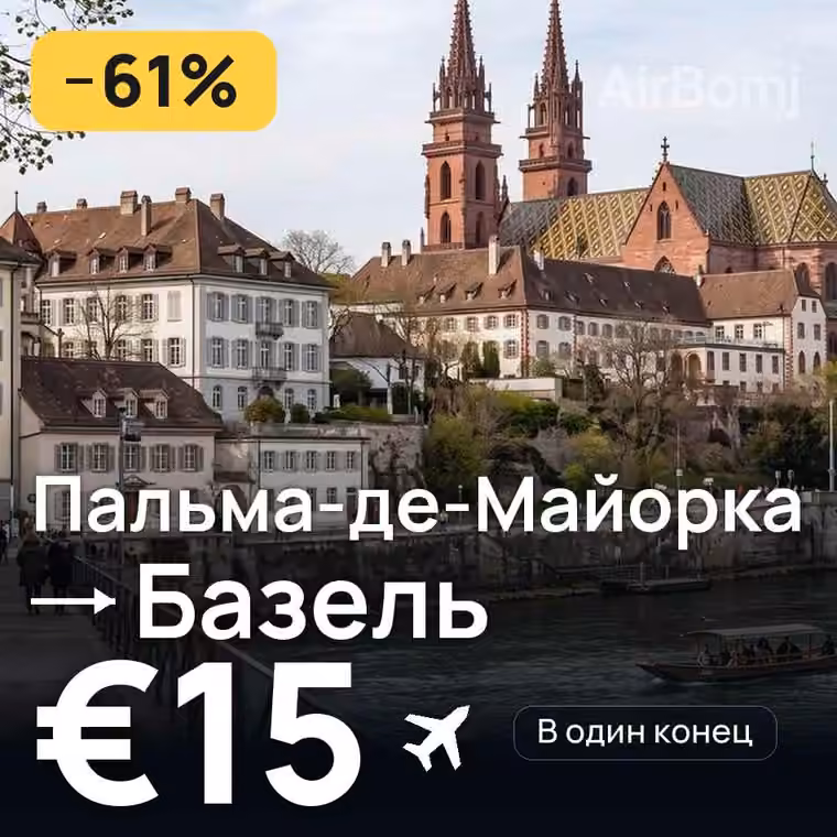 Пальма-де-Майорка → Базель — лучшая цена €15