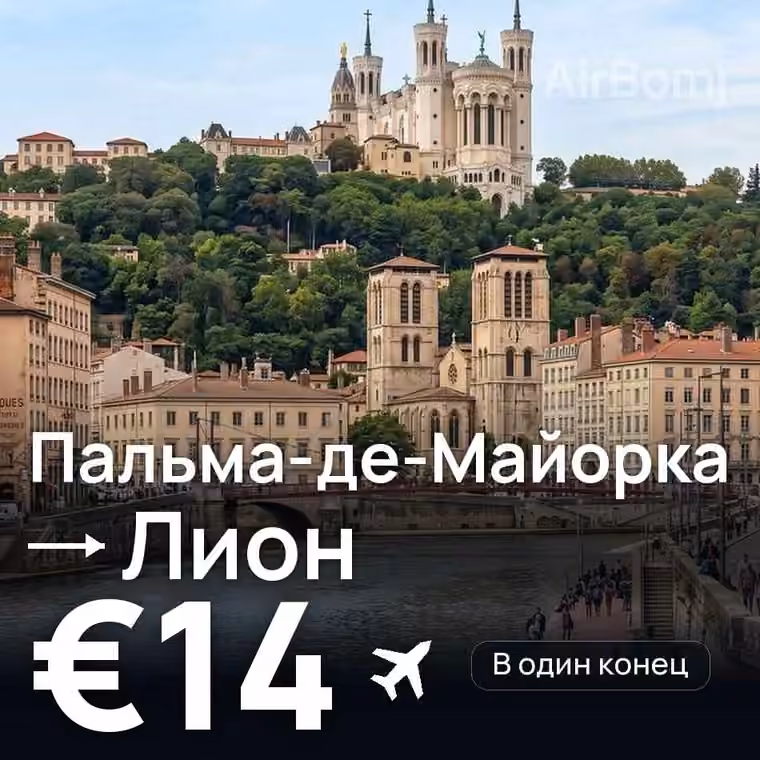 Пальма-де-Майорка → Лион за €14