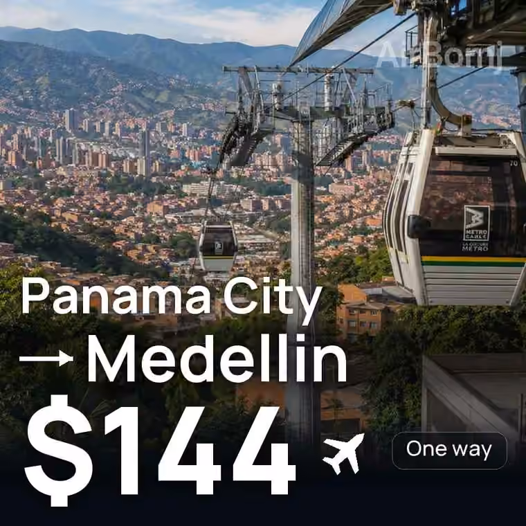 Panama City → Medellin for $144