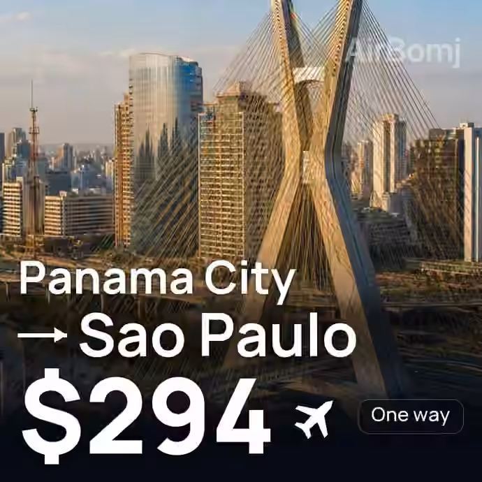Panama City → Sao Paulo for $294
