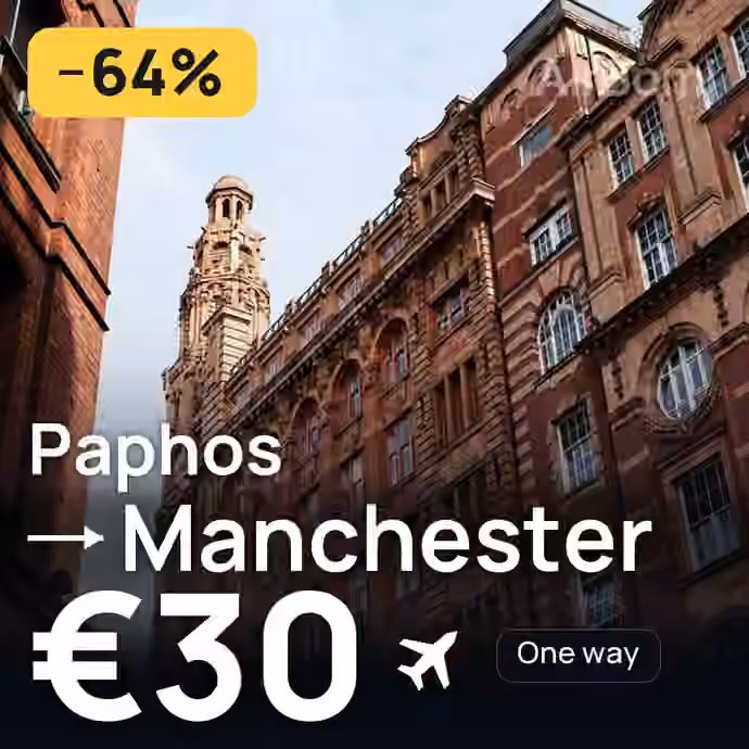 Paphos → Manchester for €30
