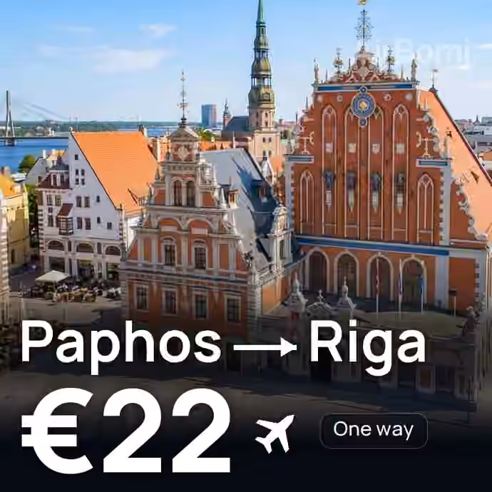 Paphos → Riga for €22