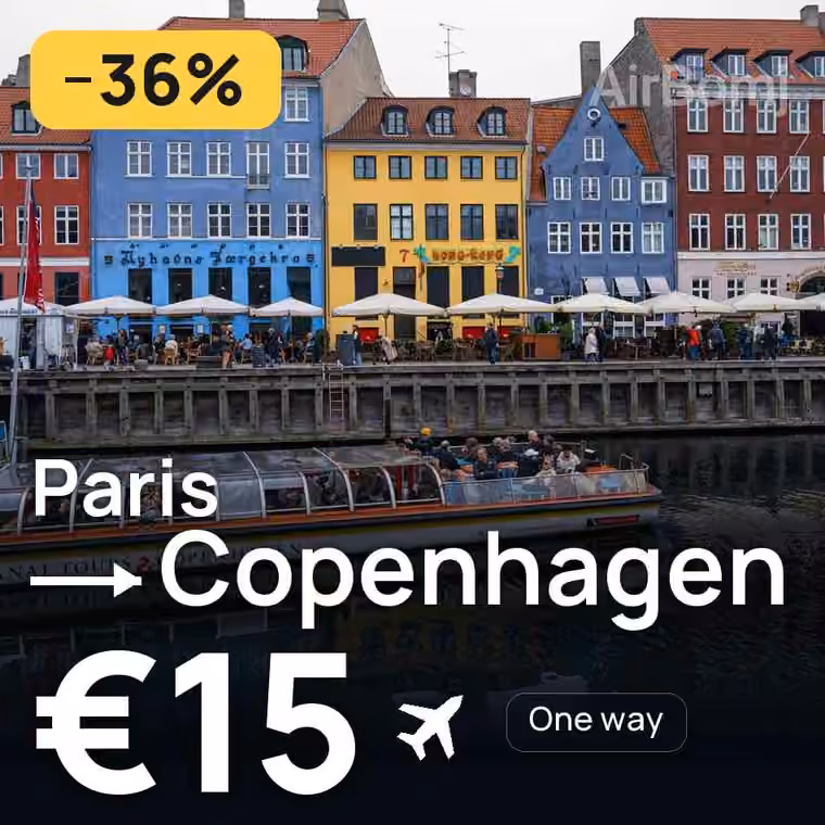 Paris → Copenhagen for €15