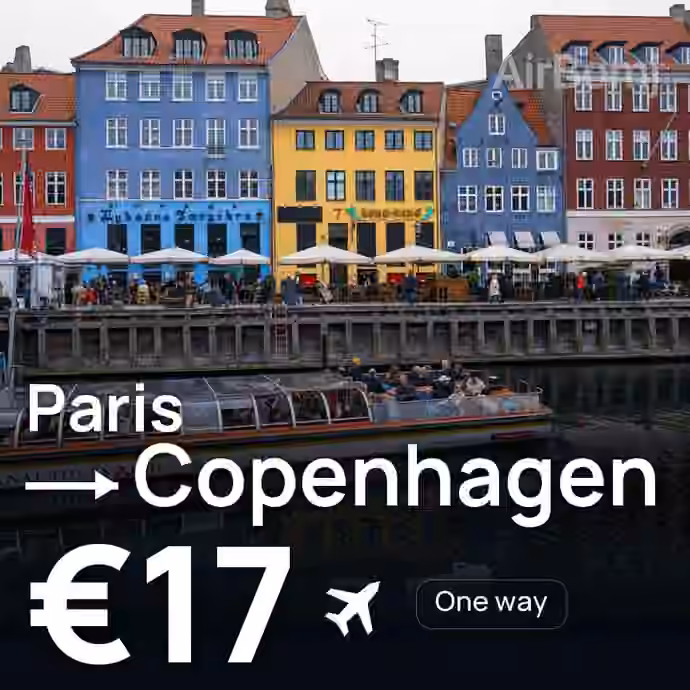 Paris → Copenhagen for €17