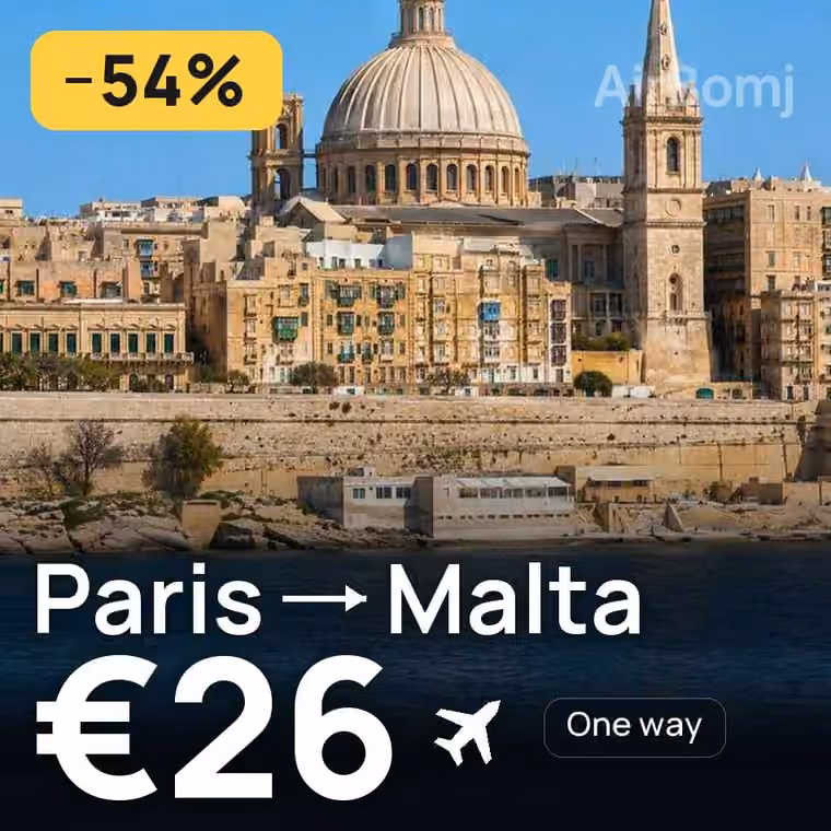 Paris → Malta for €26