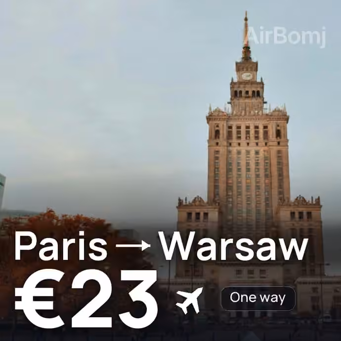 Paris → Warsaw for €23