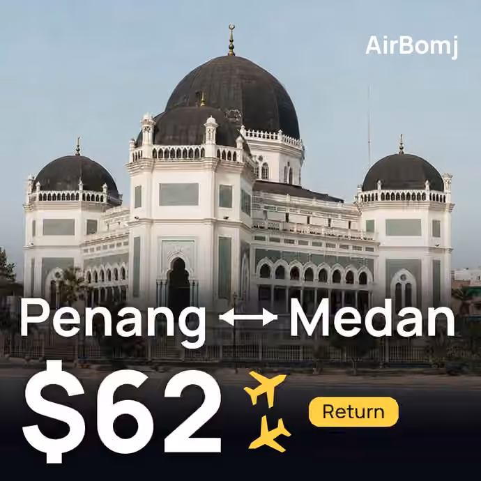 Penang → Medan for $62