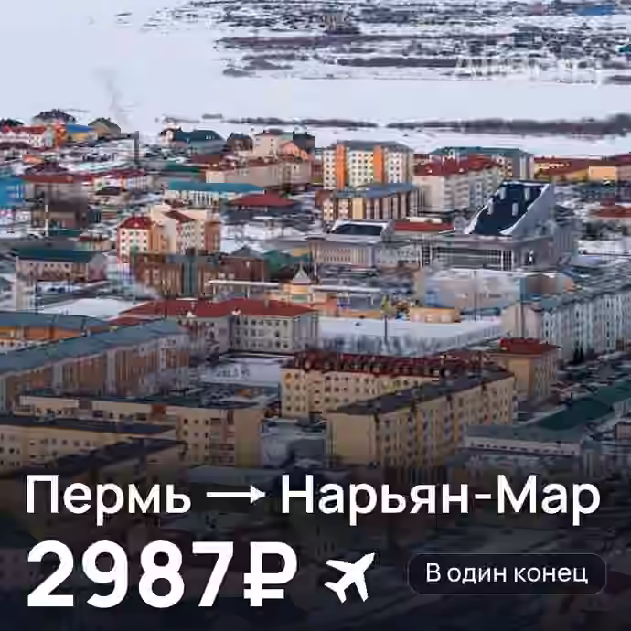 Пермь → Нарьян-Мар за 2987₽