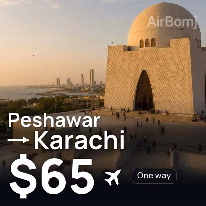 Peshawar → Karachi for $65