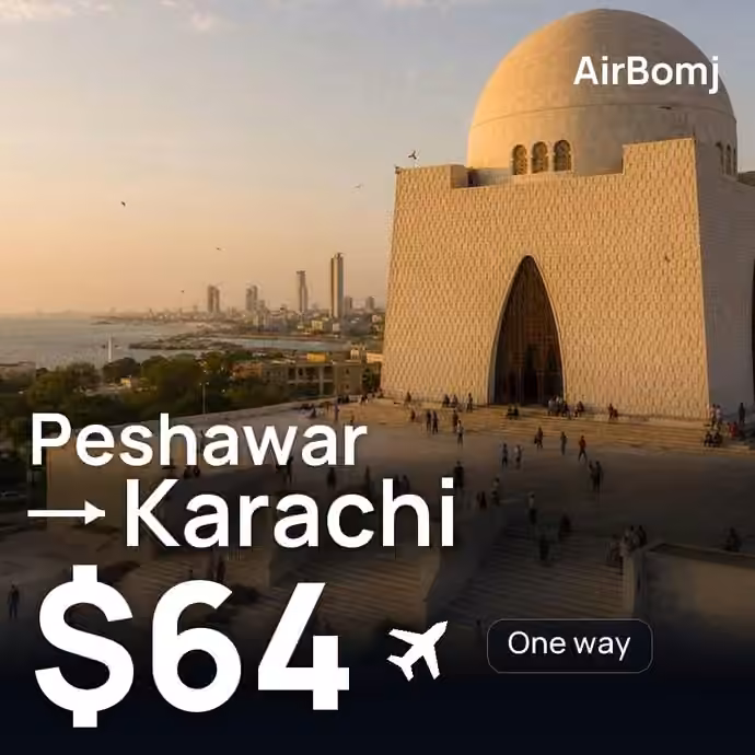 Peshawar → Karachi for $64