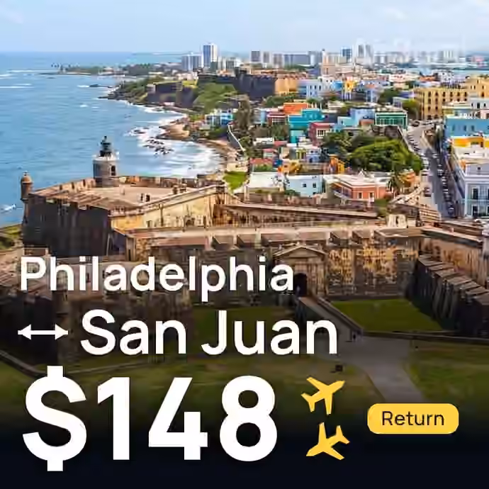 Philadelphia → San Juan for $148