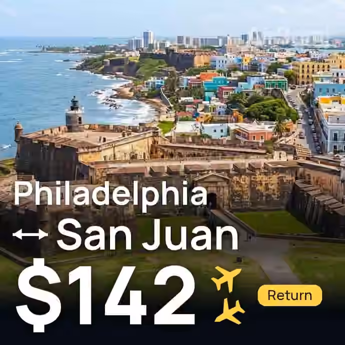 Philadelphia → San Juan for $142