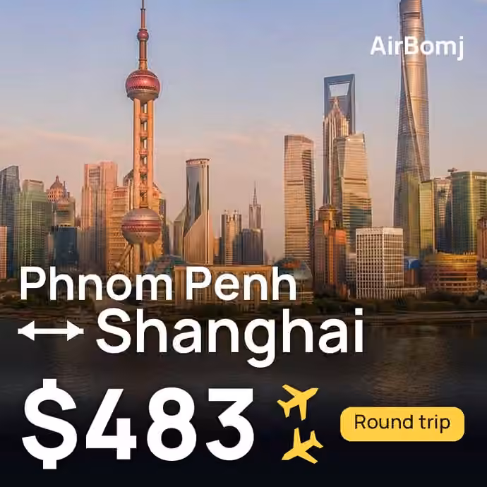 Phnom Penh → Shanghai for €424