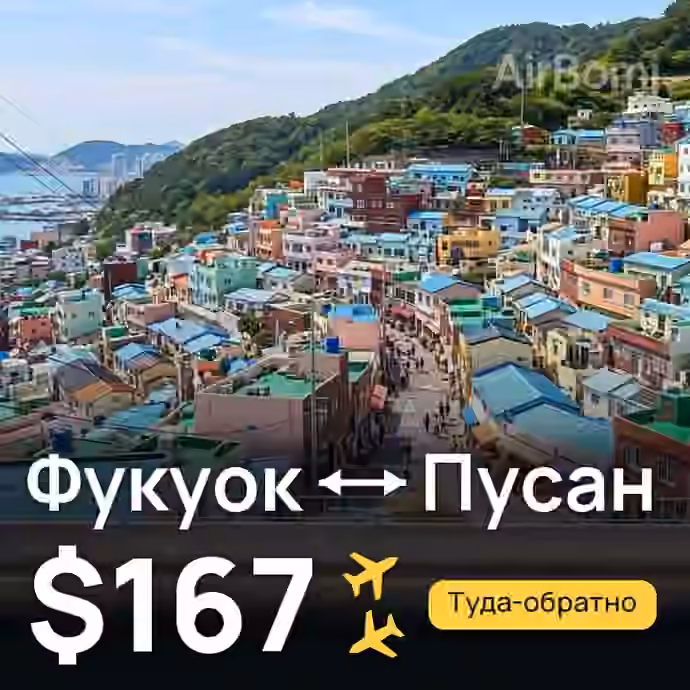 Фукуок → Пусан — лучшая цена $167