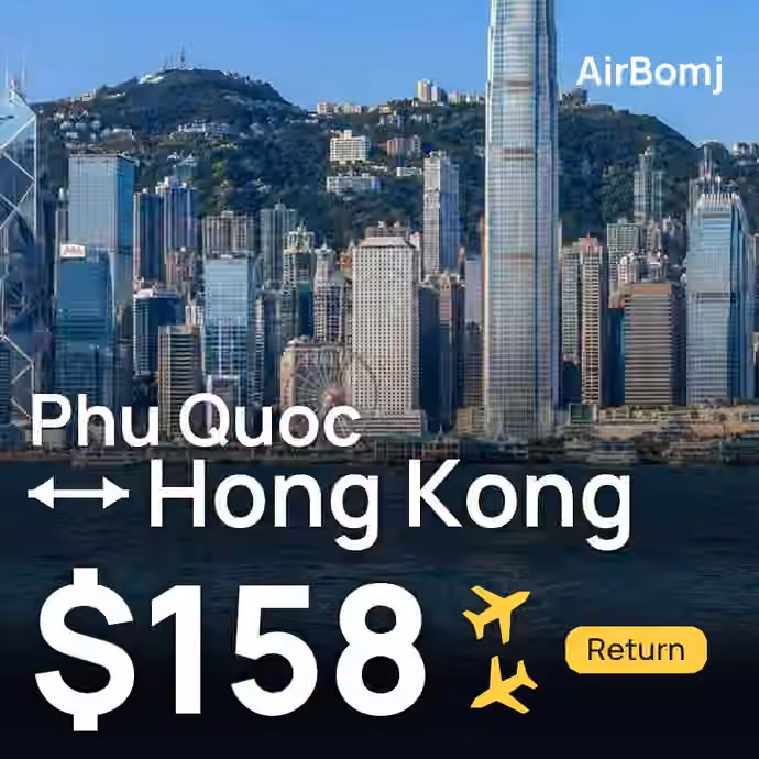 Phu Quoc → Hong Kong for $158