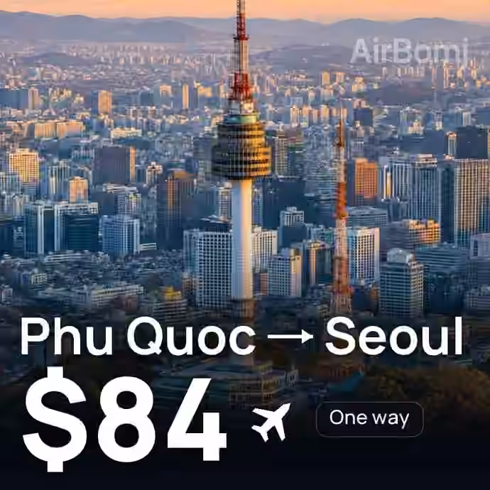 Phu Quoc → Seoul for $84