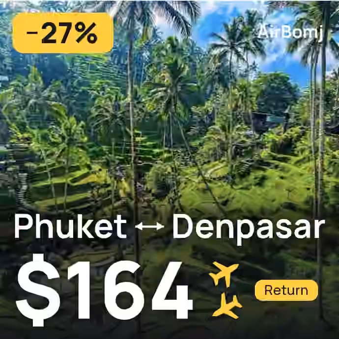 Phuket → Denpasar (Bali) for $164