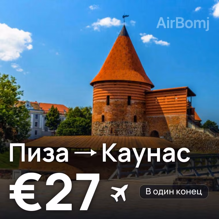 Пиза → Каунас за €27